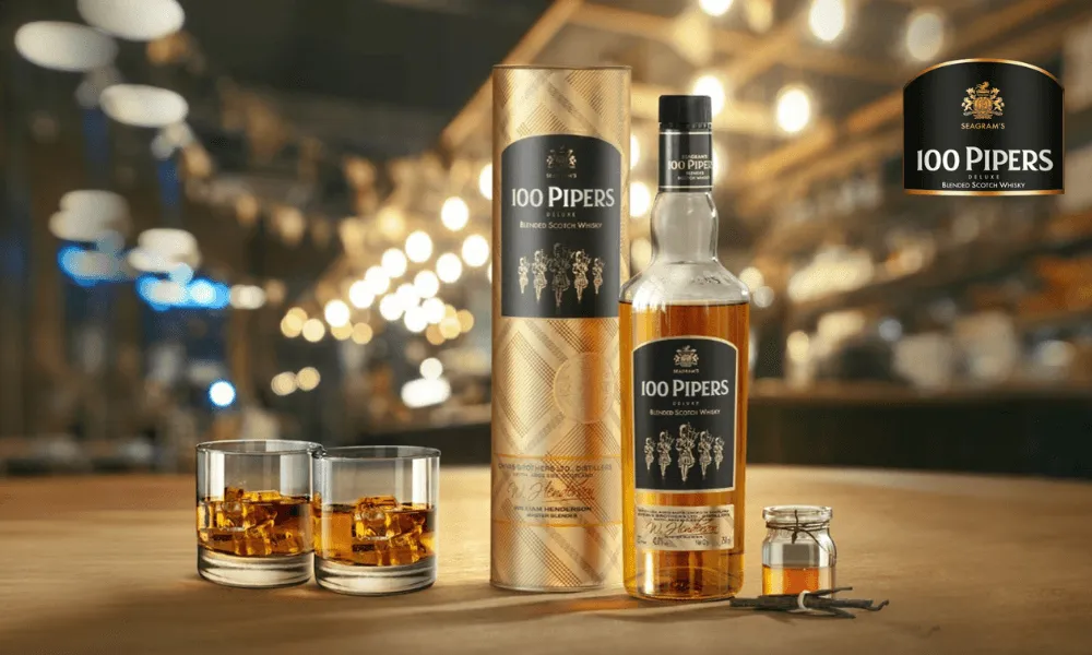 Image of Seagrams 100 Pipers Deluxe Blended Scotch Whisky